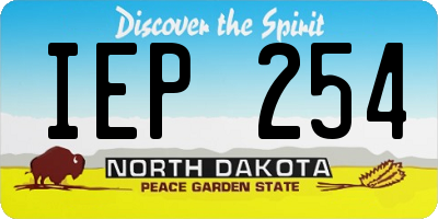 ND license plate IEP254