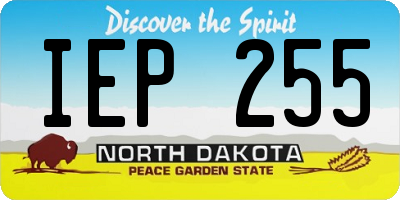 ND license plate IEP255