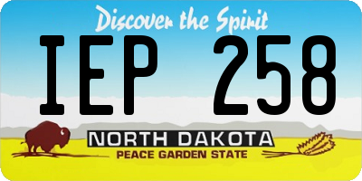 ND license plate IEP258