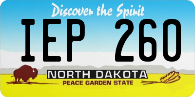 ND license plate IEP260