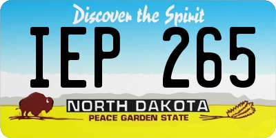ND license plate IEP265