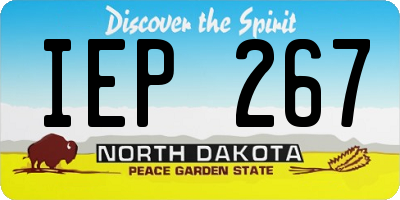 ND license plate IEP267