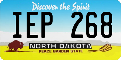 ND license plate IEP268