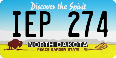 ND license plate IEP274