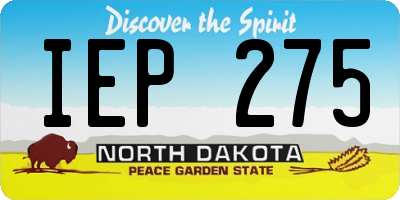 ND license plate IEP275