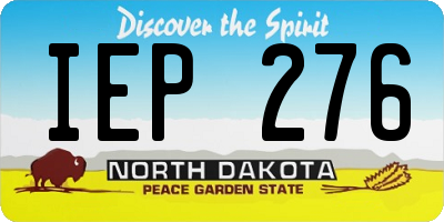 ND license plate IEP276