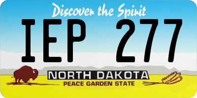 ND license plate IEP277