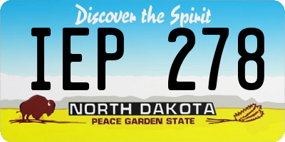 ND license plate IEP278