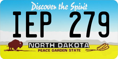 ND license plate IEP279