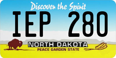 ND license plate IEP280