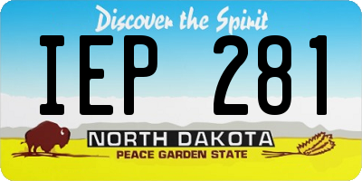 ND license plate IEP281