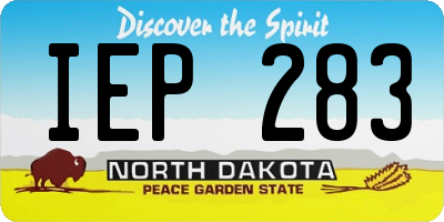 ND license plate IEP283
