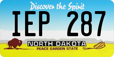 ND license plate IEP287