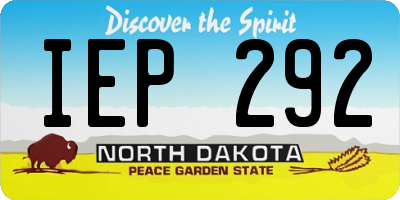 ND license plate IEP292