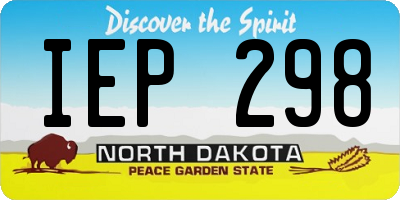 ND license plate IEP298