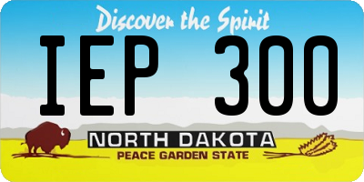 ND license plate IEP300