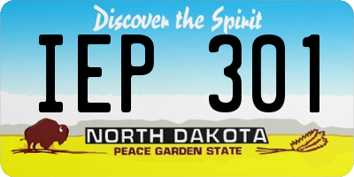 ND license plate IEP301