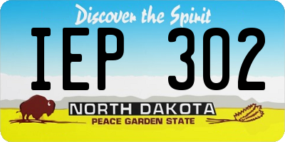 ND license plate IEP302