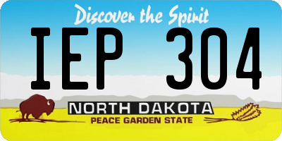 ND license plate IEP304