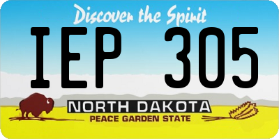 ND license plate IEP305
