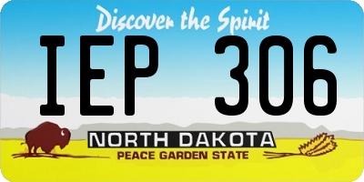 ND license plate IEP306