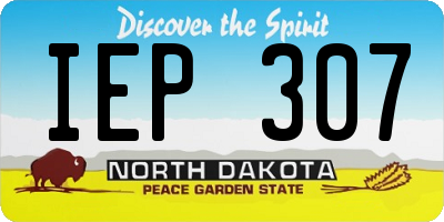 ND license plate IEP307