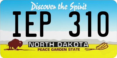 ND license plate IEP310