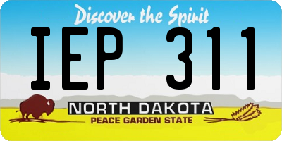 ND license plate IEP311
