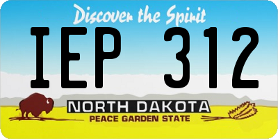 ND license plate IEP312