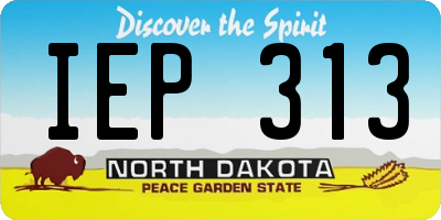 ND license plate IEP313