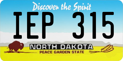 ND license plate IEP315