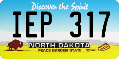 ND license plate IEP317