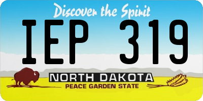 ND license plate IEP319