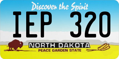 ND license plate IEP320