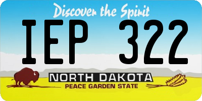ND license plate IEP322
