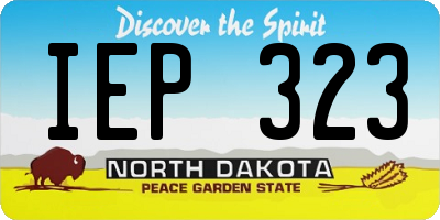 ND license plate IEP323