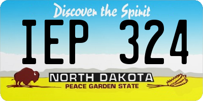 ND license plate IEP324