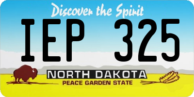 ND license plate IEP325