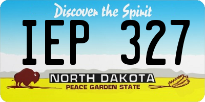 ND license plate IEP327