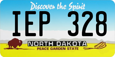 ND license plate IEP328