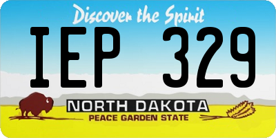 ND license plate IEP329