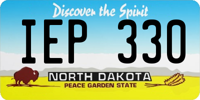 ND license plate IEP330