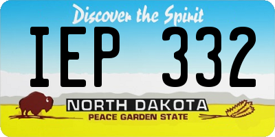 ND license plate IEP332