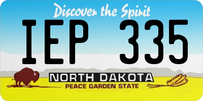 ND license plate IEP335