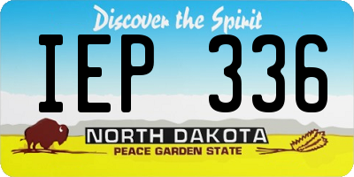 ND license plate IEP336