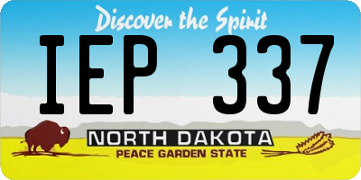 ND license plate IEP337