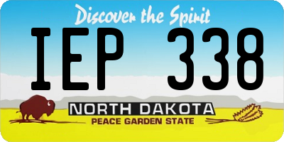 ND license plate IEP338