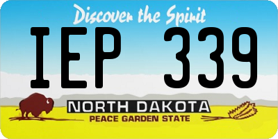 ND license plate IEP339