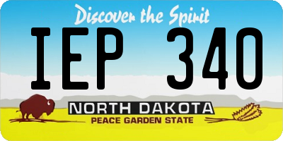ND license plate IEP340