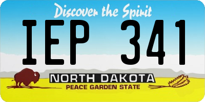 ND license plate IEP341